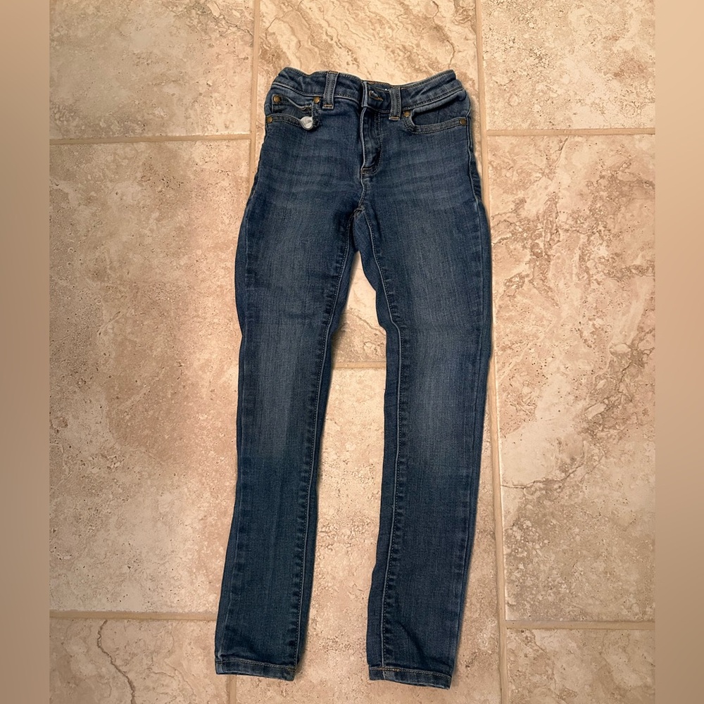 Lands End Girls Skinny Jeans size 7 slim EUC